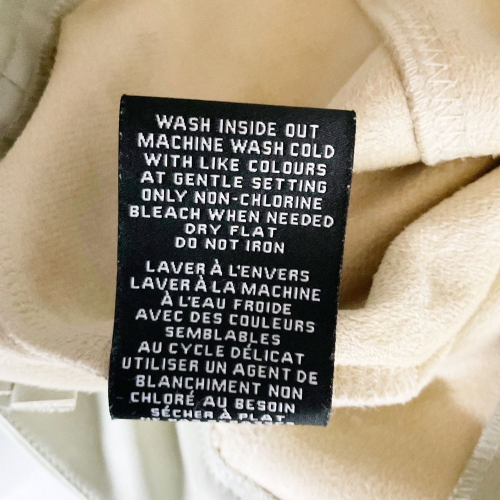 Zara Faux Leather Pants High Rise Wide Leg Ankle Crop Light Sage Sz XS - Picture 11 of 12